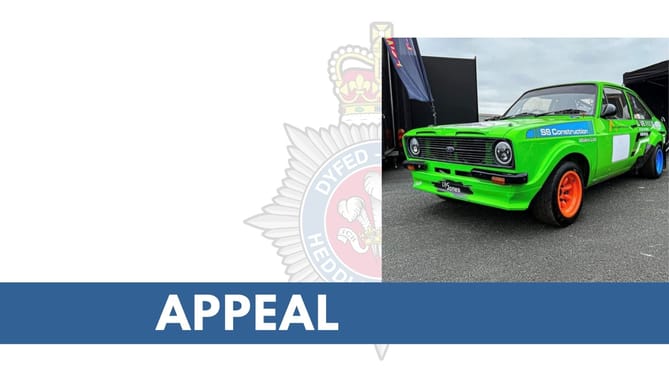 The police appeal for the 'stolen' rally car