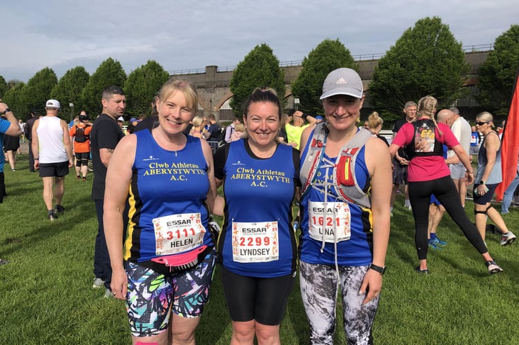 Helen Williams. Lyndsey Wheeler, Lina Land - Chester half marathon 310523.jpg