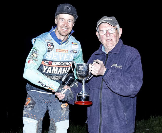 Harry Kellas wins Rhayader Motor Club's cup to honour Guthrie James 