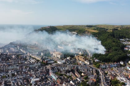 Fire crews spent more than 30 hours tackling Aberystwyth wildfire