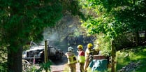 Video shows firefighters at site of house fire