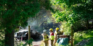 Video shows firefighters at site of house fire