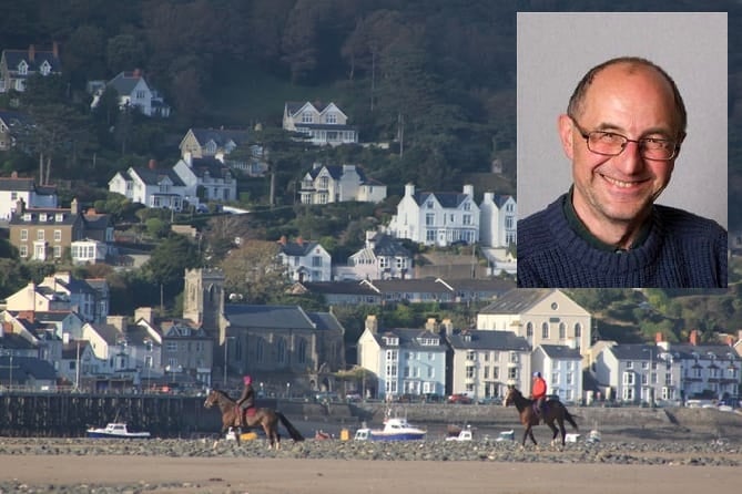 Aberdyfi, one of many places in Gwynedd with a high number of second homes and, inset, Cllr Dafydd Meurig