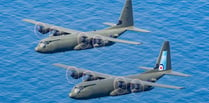 One last spin through the Mach Loop before retirement for RAF Hercules