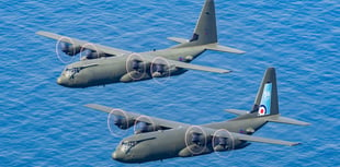 One last spin through the Mach Loop before retirement for RAF Hercules