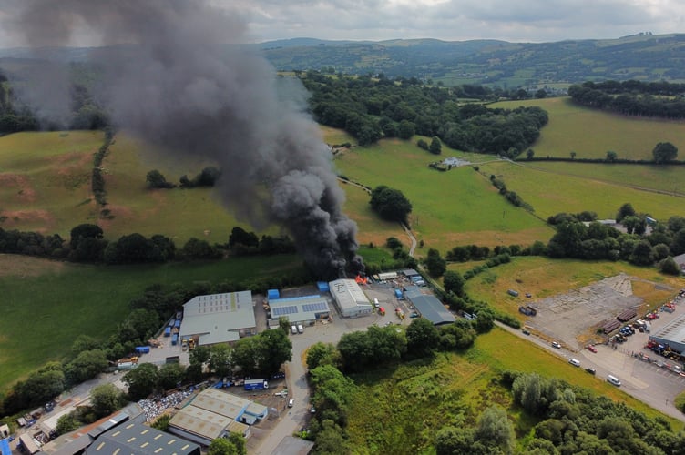 This dramatic image from a drone captures the scene