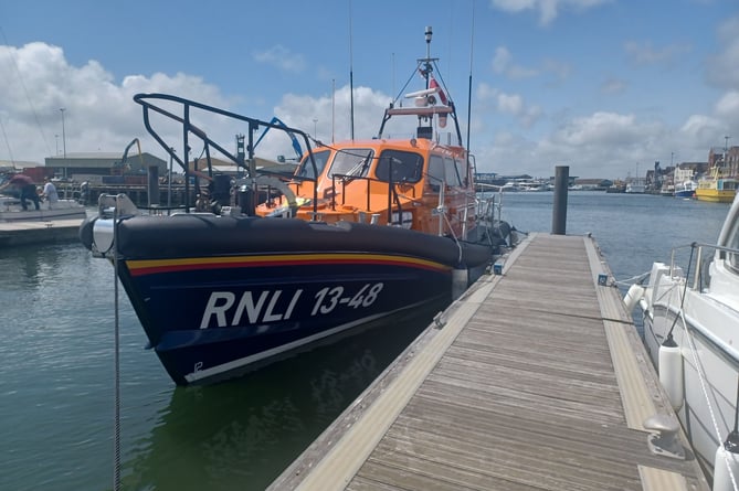 The lifeboat in Poole harbour