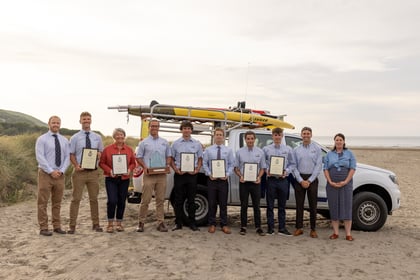 Lifeguards receive award for lifesaving rescues