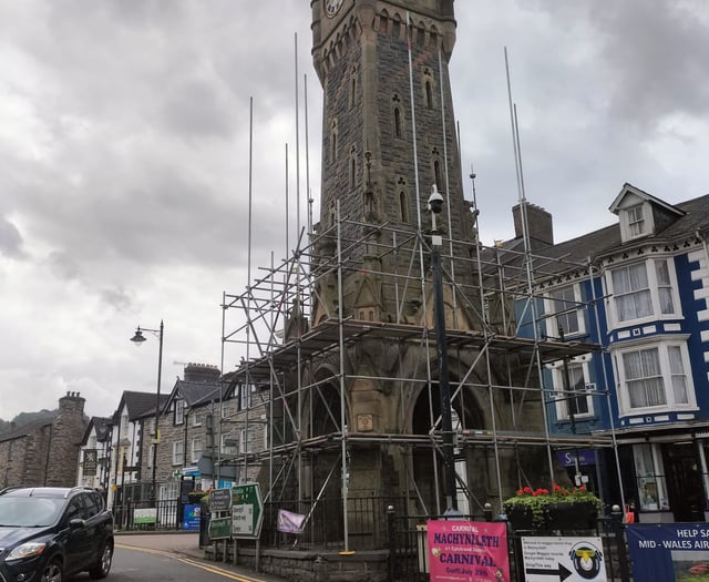 Repair work begins on iconic town clock tower