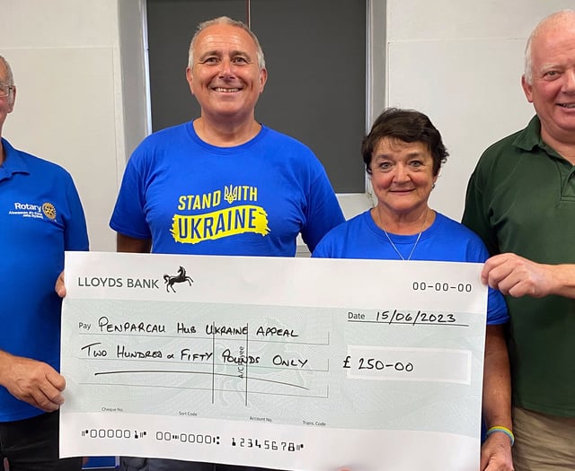 Rotary and community group donate £500 to local Ukraine appeal