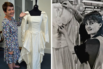 Laura Ashley seamstress reunited with wedding dress after 30 years