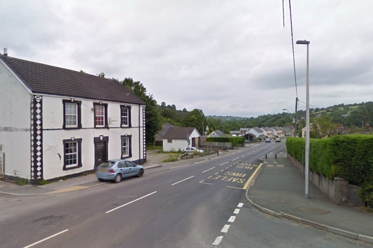 Police are appealing for witnesses after a child was hit in Pencader outisde the former Farmers pub