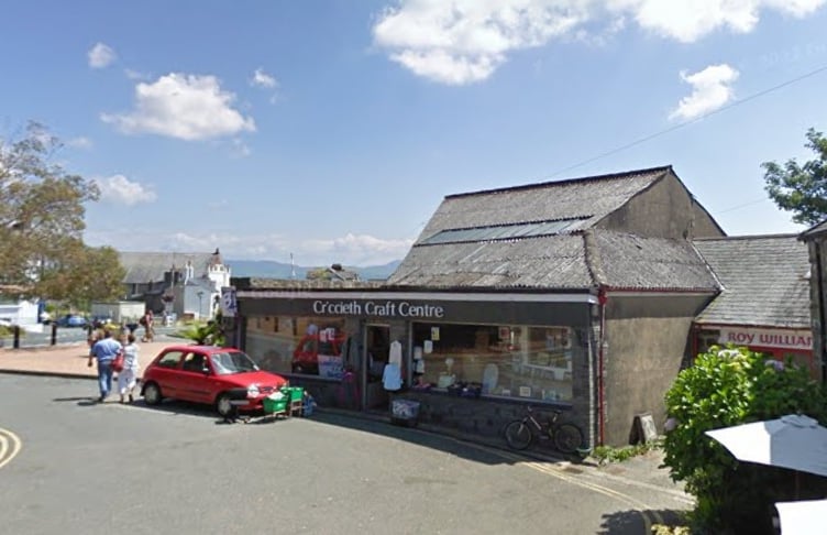 The slate workshop building at Criccieth