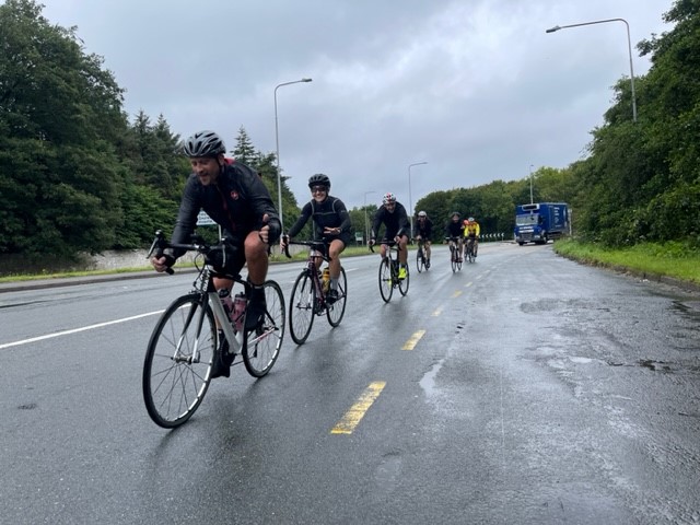 Team North Wales Police travelling down to Aberystwyth yesterday