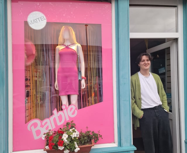 Mach charity shop tickled pink with Barbie-themed display