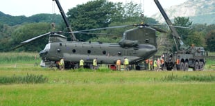 Chinook helicopter expected take flight today after a week in a field