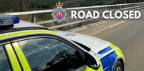 Road between Llanilar and Llanfarian closed due to collision