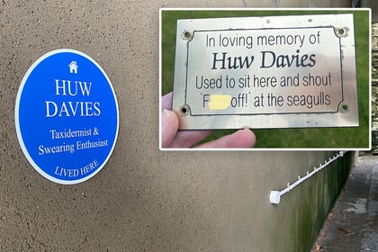 Blue plaque appears in memory of Aber 'swearing enthusiast'