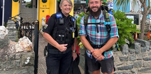 Gwynedd police support army veteran on 16,000 mile walk around UK