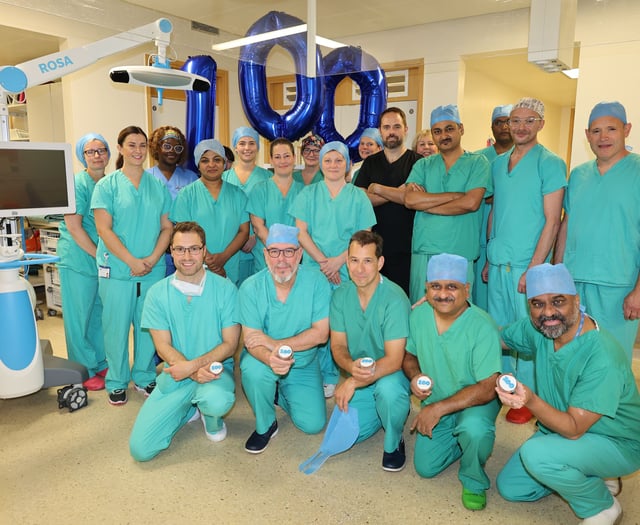 Gwynedd hospital robot makes milestone op