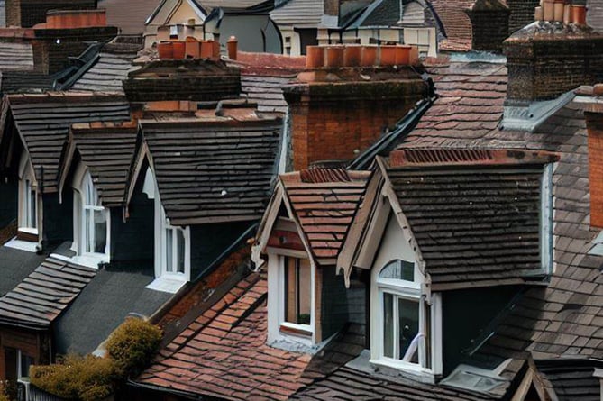 Homes Roofs stock