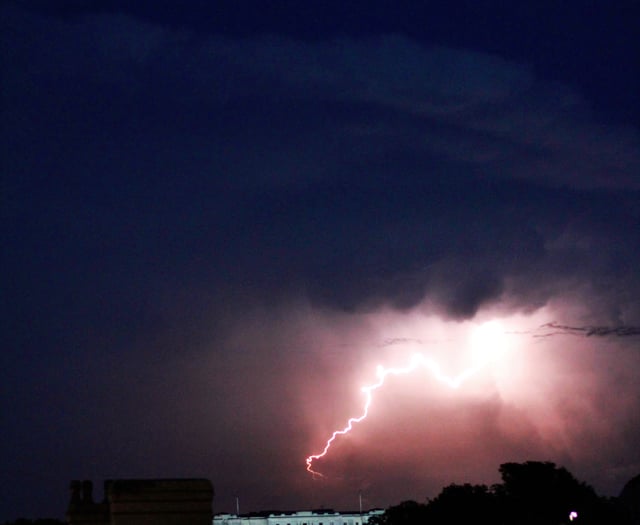 WATCH: Silent lightning storm strikes the sky above Aberystwyth