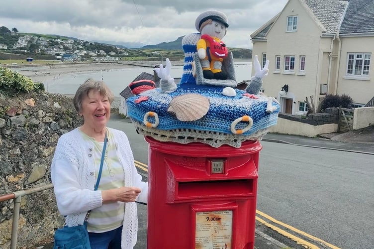 Margaret Rees is pictured with her popular, attention grabbing creation