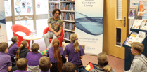 Waterstones Children’s Laureate visits Ceredigion on Library Marathon