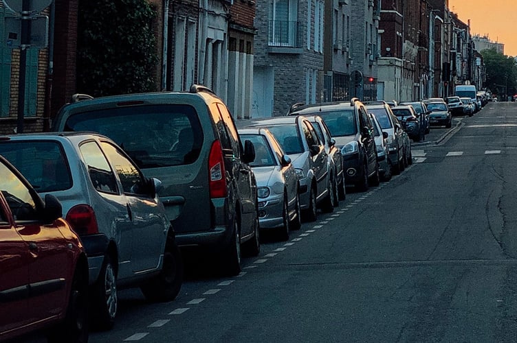 Parked Cars stock