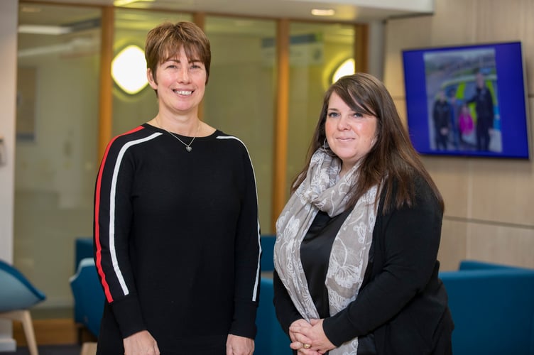 Pictured at the launch of Checkpoint at North Wales Police Headquarters at Colwyn Bay is delegate Sioned McQuilling with Manager Anna Baker.