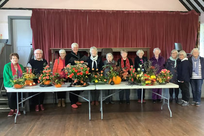 Floral art skills on display at autumn-themed gathering