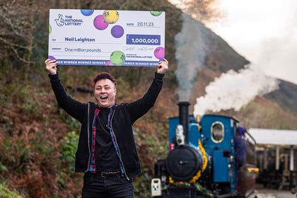 Train enthusiast celebrates £1m lottery win at Talyllyn Railway