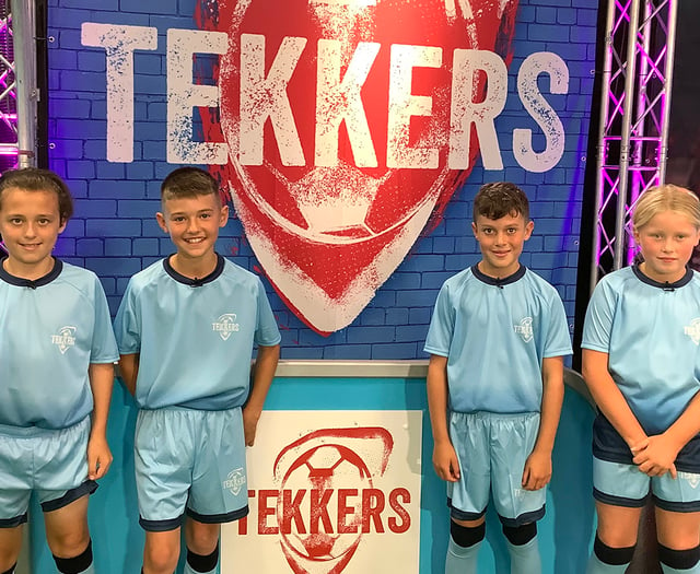 Young footballers showcase their Tekkers for S4C show