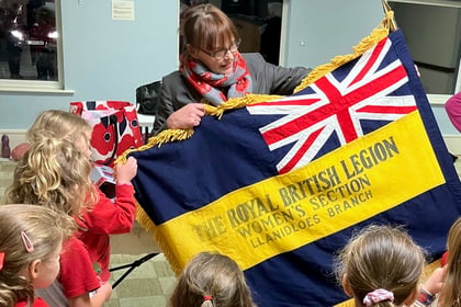 Rainbows learn all about the Royal British Legion Women's Section