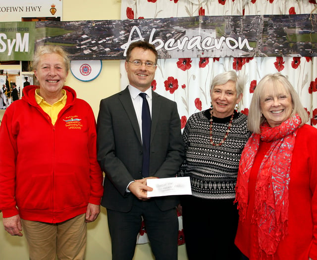 WI gifts £450 to Aberaeron Swimming Pool