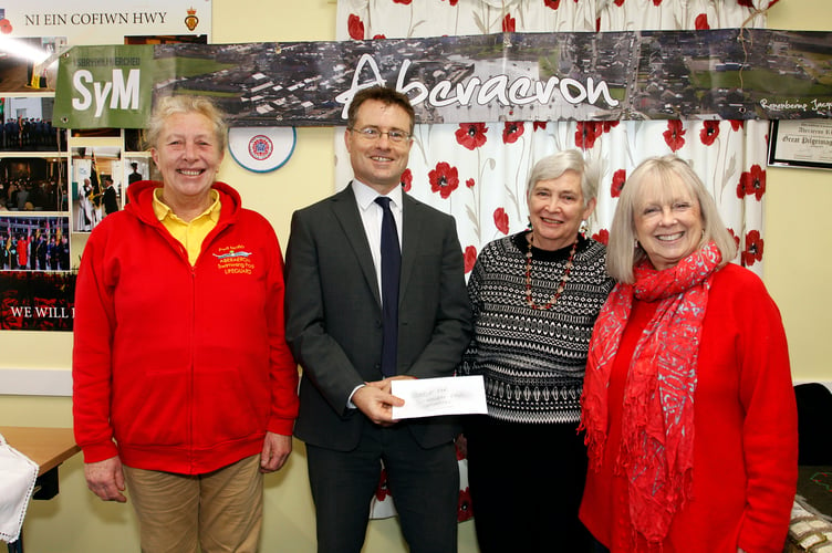 Aberaeron WI Pool cheque