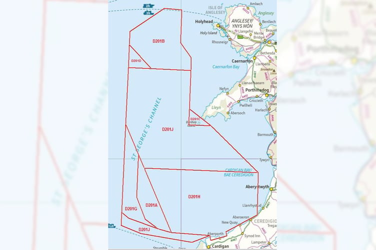 Cardigan Bay Danger Area