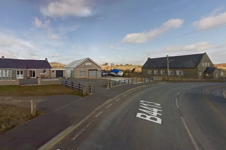 The Mynytho garage and house site and mynytho village hall at the rear