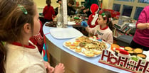 Pupils' festive café raises £470 for Bronglais Hospital