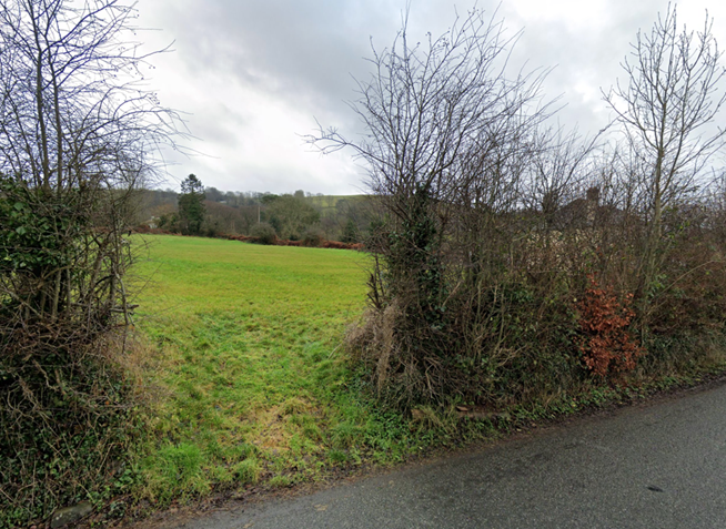 The site of the proposed dog site in Tregaron