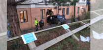 Car crashes through wall at Bronglais Hospital ward