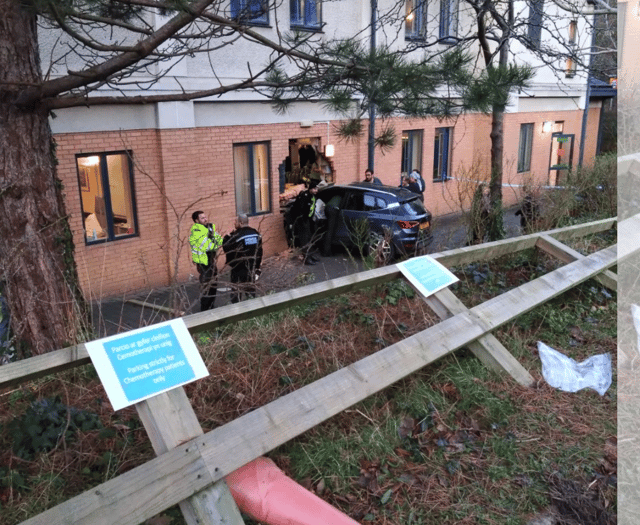 Car crashes through wall at Bronglais Hospital ward