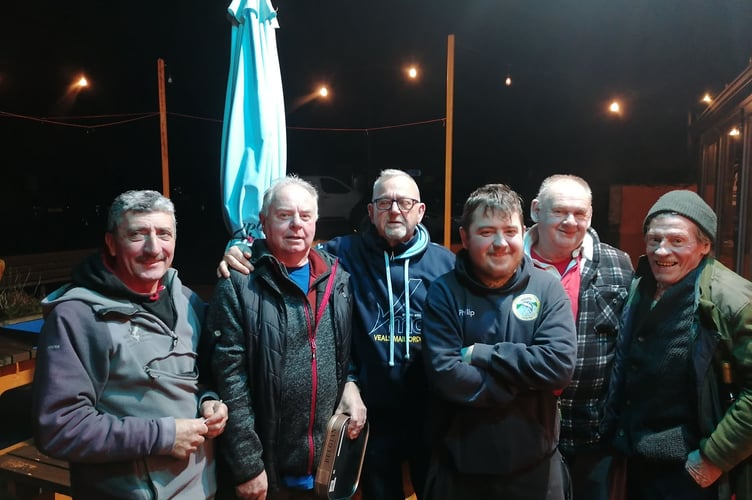 Pictured are some of the winners, left to right: Franco Attanasio, Andy Young, Leigh Rogers, Phil Evans, Brian John and Hughie Sweeney