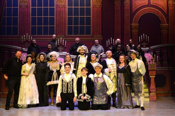 Some of the cast and crew of The Wardens' pantomime, Cinderella, with BSL interpreter Tony Evans who joined the cast for a signed show on Sunday, 14 January