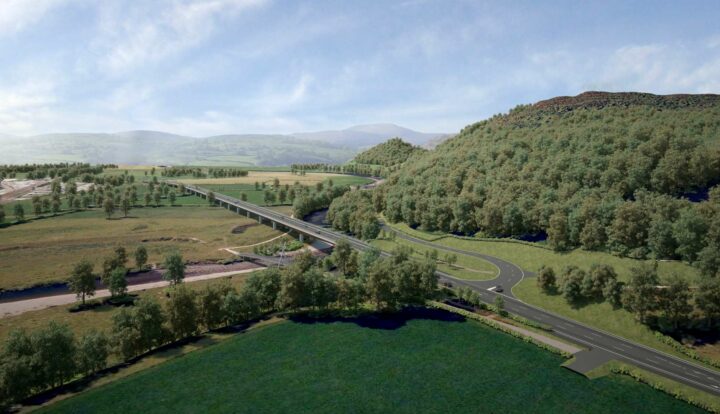 The new bridge will connect Machynlleth to Corris with an A road over Afon Dyfi