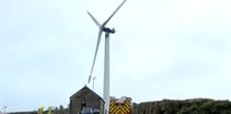 Wind turbine catches fire in Teifi Valley