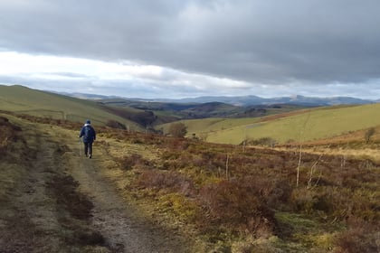Llanbrynmair countryside awaits Aberystwyth Ramblers