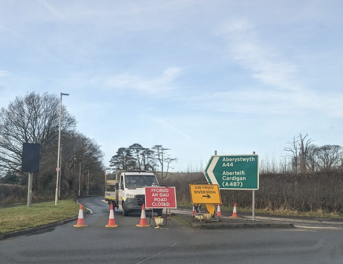 Closed main road into Aberystwyth set to reopen on Friday