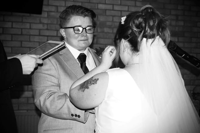 Happy tears were shed during the wedding on Saturday 3 February