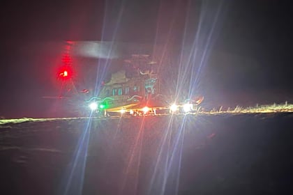 Stranded walker airlifted to safety from cliff